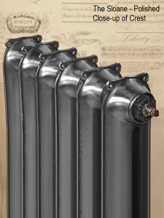 Sloane Cast Iron Radiator - 450mm High, 4 Section